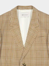 Ami Paris Caramel Prince of Wales Wool Blazer