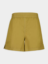 Ami Paris Havana Yellow Technical Beach Shorts