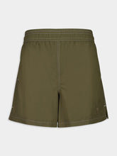 Ami Paris Loden Green Technical Beach Shorts