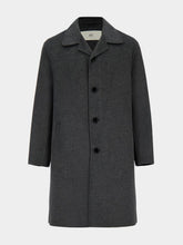 Ami Paris Gris Chine Grey Wool Belted Coat
