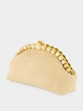 Cult Gaia Sand Una Suede Beaded Clutch
