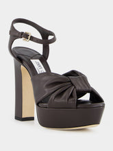 Black Heloise Nappa Leather Platform Sandals | PDP - Fashion Clinic