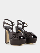 Black Heloise Nappa Leather Platform Sandals | PDP - Fashion Clinic