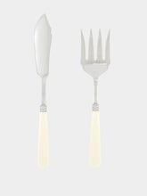 Capdeco Ivory Helios Fork and Knife Serving Set