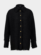 Balmain Black Tweed Overshirt