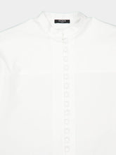 Balmain White Batwing Cotton Poplin Shirt