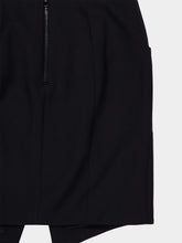 Balmain Black Short Grain de Poudre Skirt