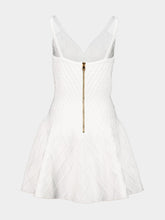 Balmain White Quilted Knit Mini Dress