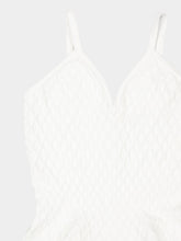 Balmain White Quilted Knit Mini Dress