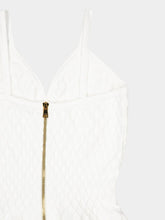 Balmain White Quilted Knit Mini Dress