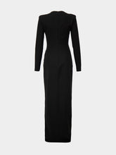 Balmain Black Compact Jersey Maxi Dress