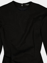 Balmain Black Compact Jersey Maxi Dress