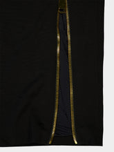 Balmain Black Compact Jersey Maxi Dress
