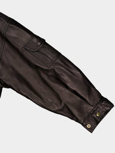 Balmain Black Lambskin Cropped Bomber Jacket