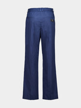 Balmain Blue Regular Fit Cotton Trousers