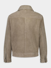 Ami Paris Beige Suede Zip-Up Jacket