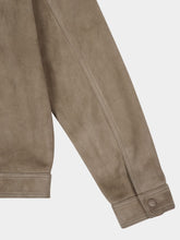 Ami Paris Beige Suede Zip-Up Jacket