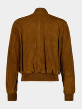 Ami Paris Hazelnut Suede Leather Zipped Jacket