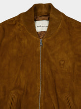 Ami Paris Hazelnut Suede Leather Zipped Jacket