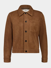 Ami Paris Hazelnut Brown Suede Buttoned Ami De Coeur Jacket