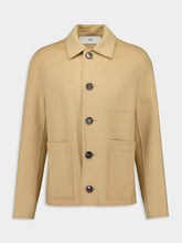 Ami Paris Beige Boxy Buttoned Jacket