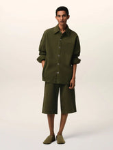 Ami Paris Loden Green Cotton Overshirt