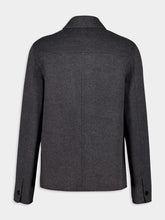 Ami Paris Heather Grey Wool Cashmere Boxy Jacket