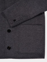 Ami Paris Heather Grey Wool Cashmere Boxy Jacket