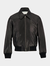 Ami Paris Black Lamb Leather Zipped Jacket