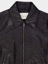 Ami Paris Black Lamb Leather Zipped Jacket