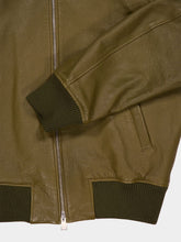 Ami Paris Bronze Leather Bomber Jacket