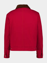 Ami Paris Ruby Red Ami de Coeur Cotton Zipped Jacket
