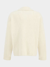 Ami Paris Ivory Knit Cardigan with Branded Buttons