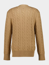 Ami Paris Camel Brown Cable Stitch Cardigan