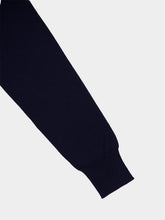 Ami Paris Navy Crew Neck Merino Wool Sweater