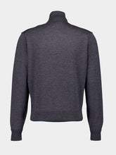 Ami Paris Grey Ami de Coeur-Embroidered Sweater