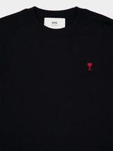 Ami Paris Black Crew Neck Sweater Ami de Coeur