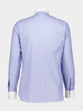 Tom Ford White and Blue Cotton Stripe Shirt