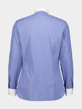 Tom Ford Combo Blue and White Poplin Stripe Shirt