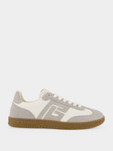 Balmain Light Grey Swan Leather Trainers