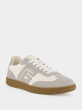 Balmain Light Grey Swan Leather Trainers