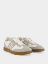 Balmain Light Grey Swan Leather Trainers