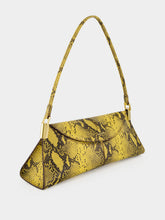 Balmain Yellow 64-83 Small Python-Effect Shoulder Bag