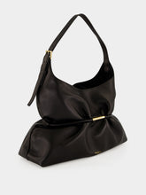 Balmain Black Sphynx Medium Smooth Leather Bag