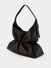 Balmain Black Sphynx Medium Smooth Leather Bag