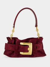 Balmain Red Anthem Mini Suede Bag