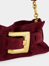 Balmain Red Anthem Mini Suede Bag