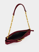 Balmain Burgundy Anthem Suede Clutch Bag