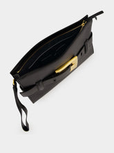 Balmain Black Anthem Smooth Leather Clutch