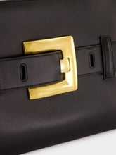Balmain Black Anthem Smooth Leather Clutch